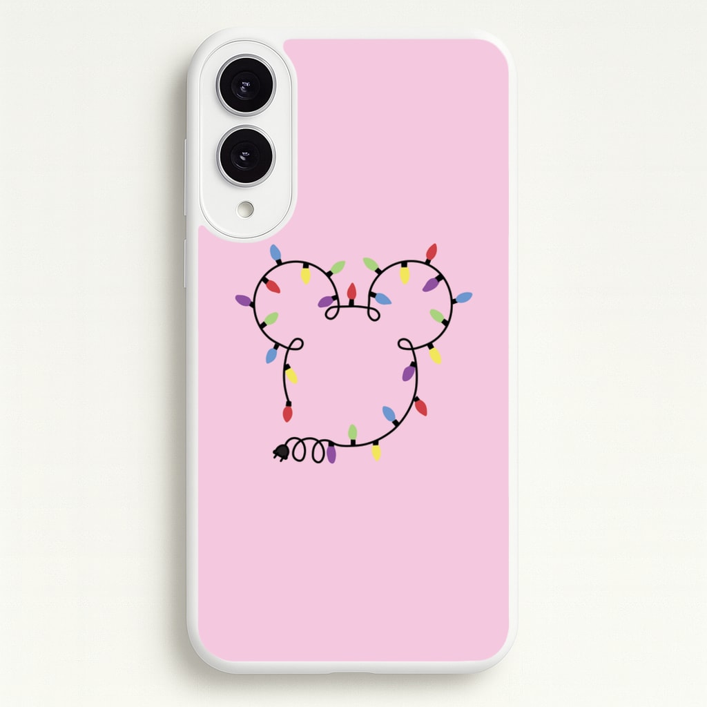 Mouse Christmas Lights Christmas - Disney Christmas Phone Case for Galaxy S25 Edge