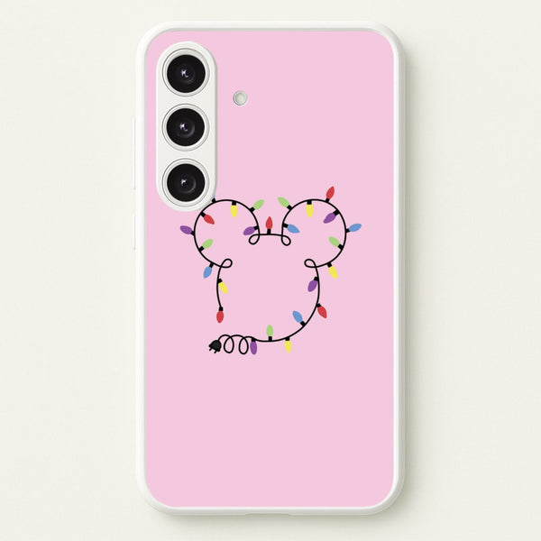 Mouse Christmas Lights Christmas - Disney Christmas Phone Case for Galaxy S24