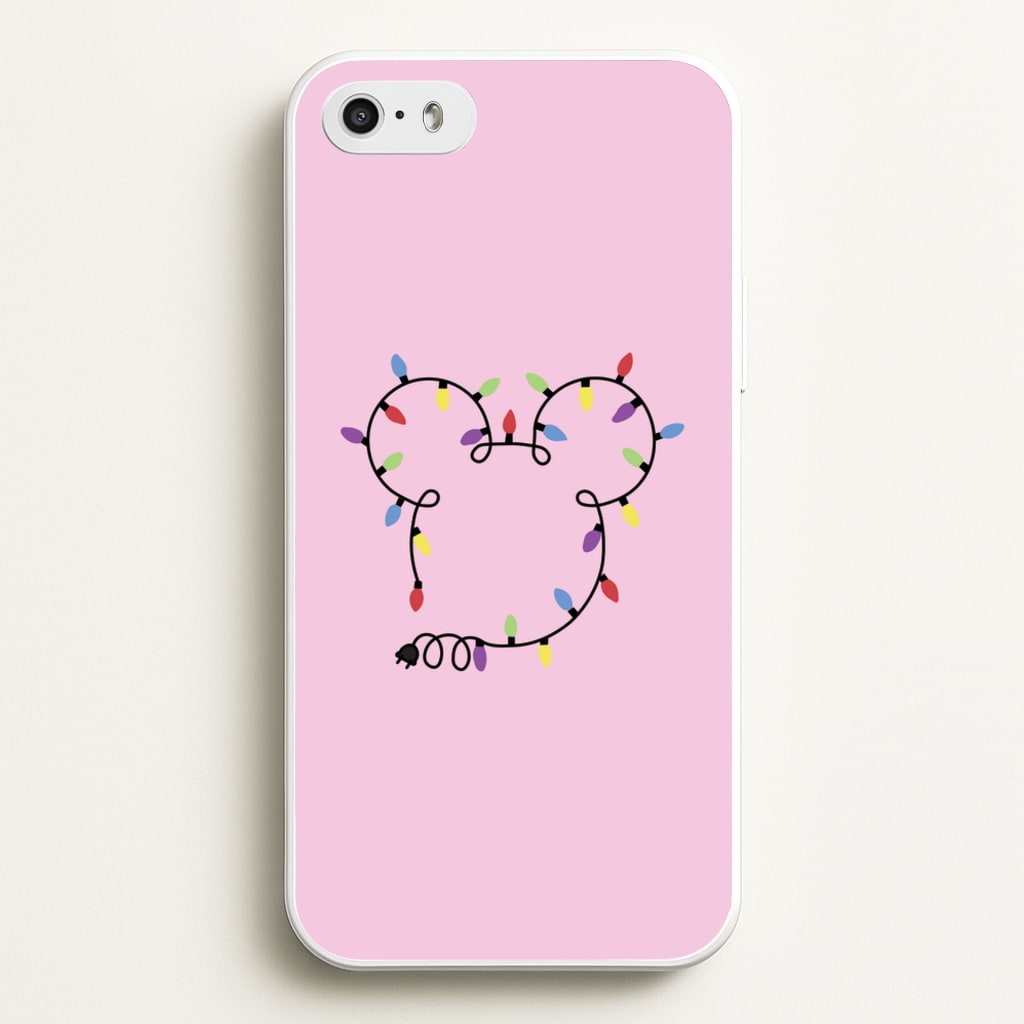 Mouse Christmas Lights Christmas - Disney Christmas Phone Case for iPhone 5 / 5s / SE 2016