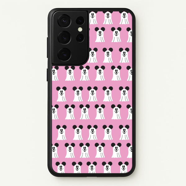 Mouse Ghost Pattern Halloween - Disney Halloween Phone Case for Galaxy S21 Ultra