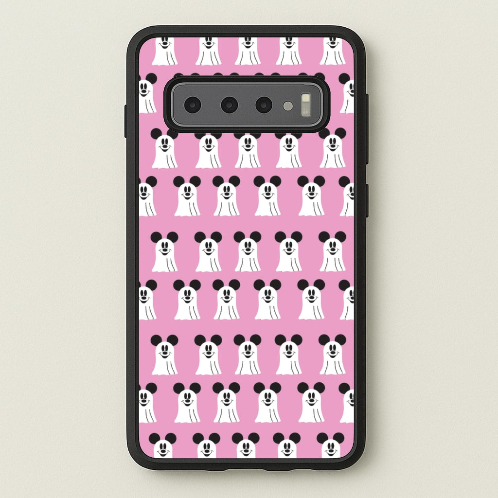 Mouse Ghost Pattern Halloween - Disney Halloween Phone Case for Galaxy S10 Plus