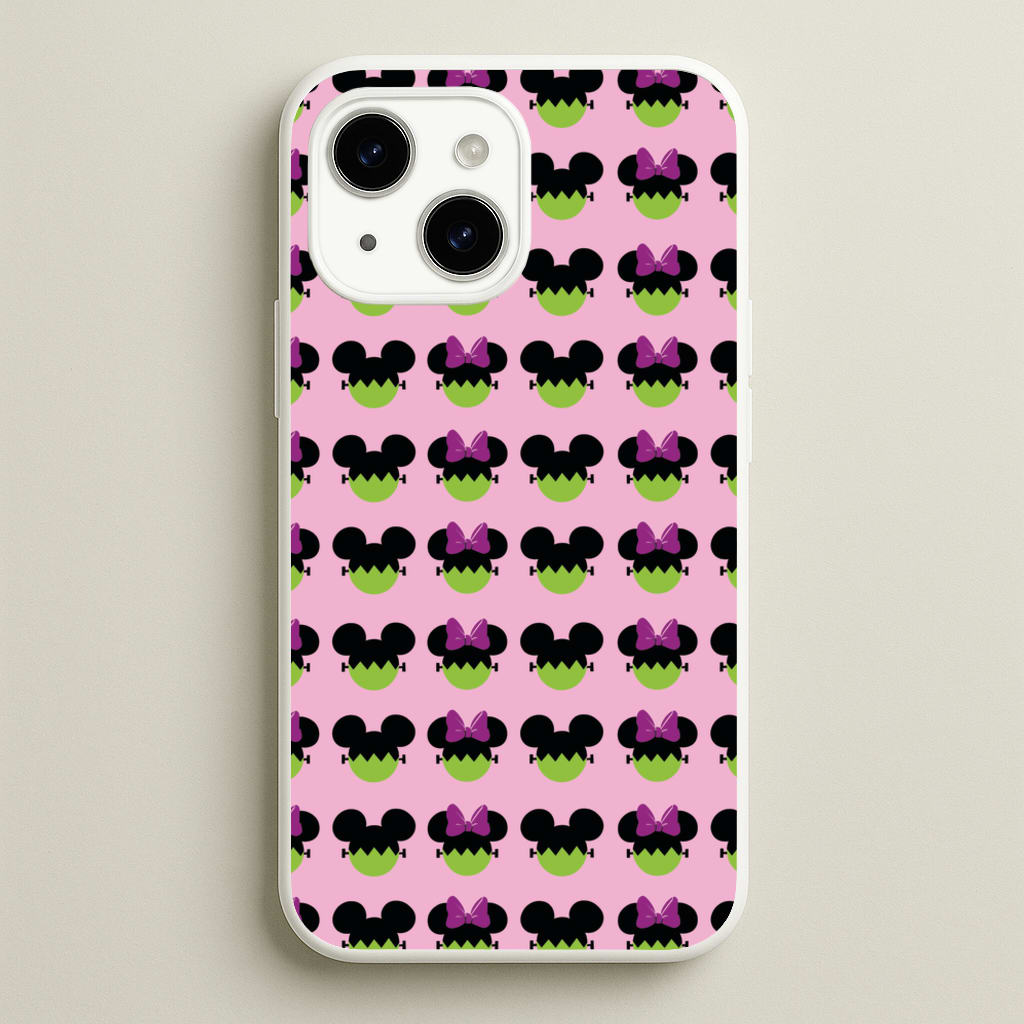 Frankenstein Mice Pattern Halloween - Disney Halloween Phone Case for iPhone 15