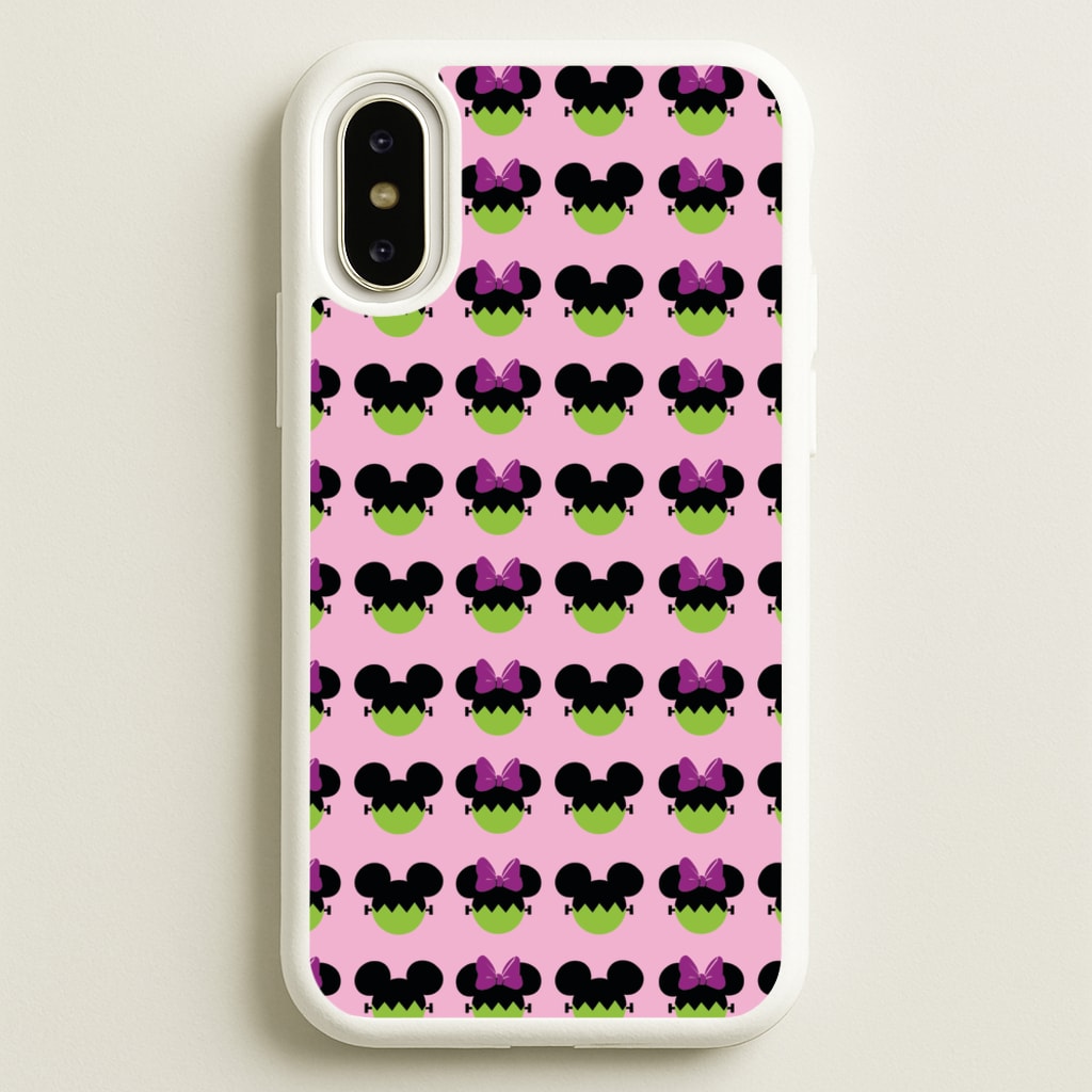 Frankenstein Mice Pattern Halloween - Disney Halloween Phone Case for iPhone X / XS