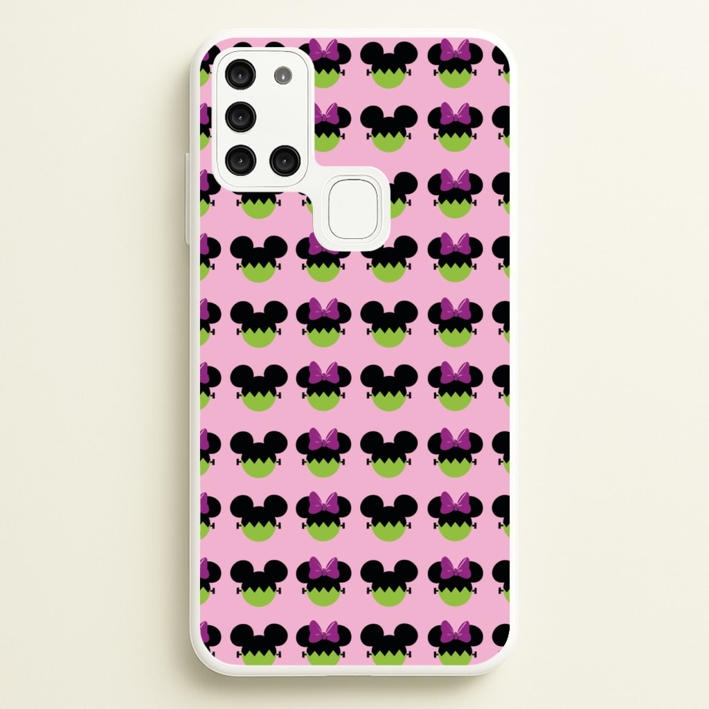 Frankenstein Mice Pattern Halloween - Disney Halloween Phone Case for Galaxy A21s