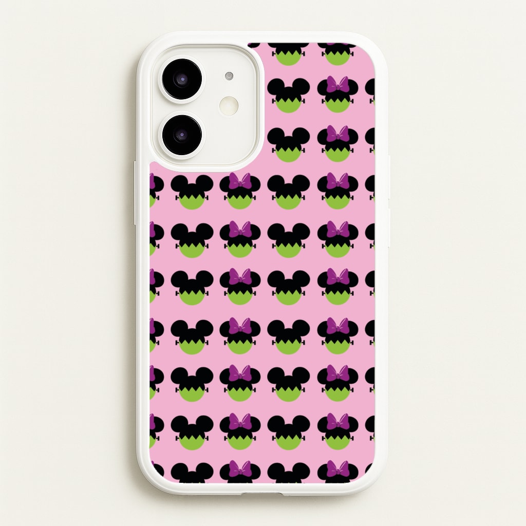 Frankenstein Mice Pattern Halloween - Disney Halloween Phone Case for iPhone 12 / 12 Pro