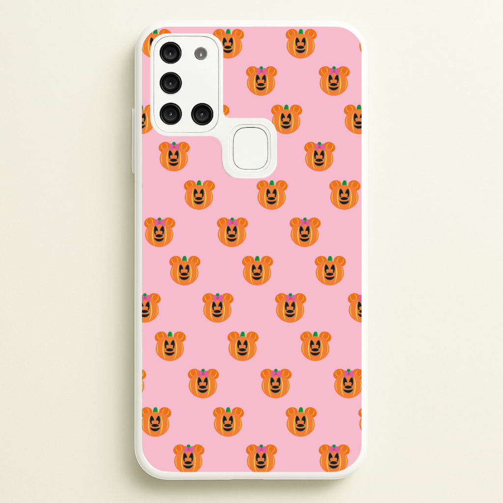 Female Mouse Pumpkin Pattern Halloween - Disney Halloween Phone Case for Galaxy A21s