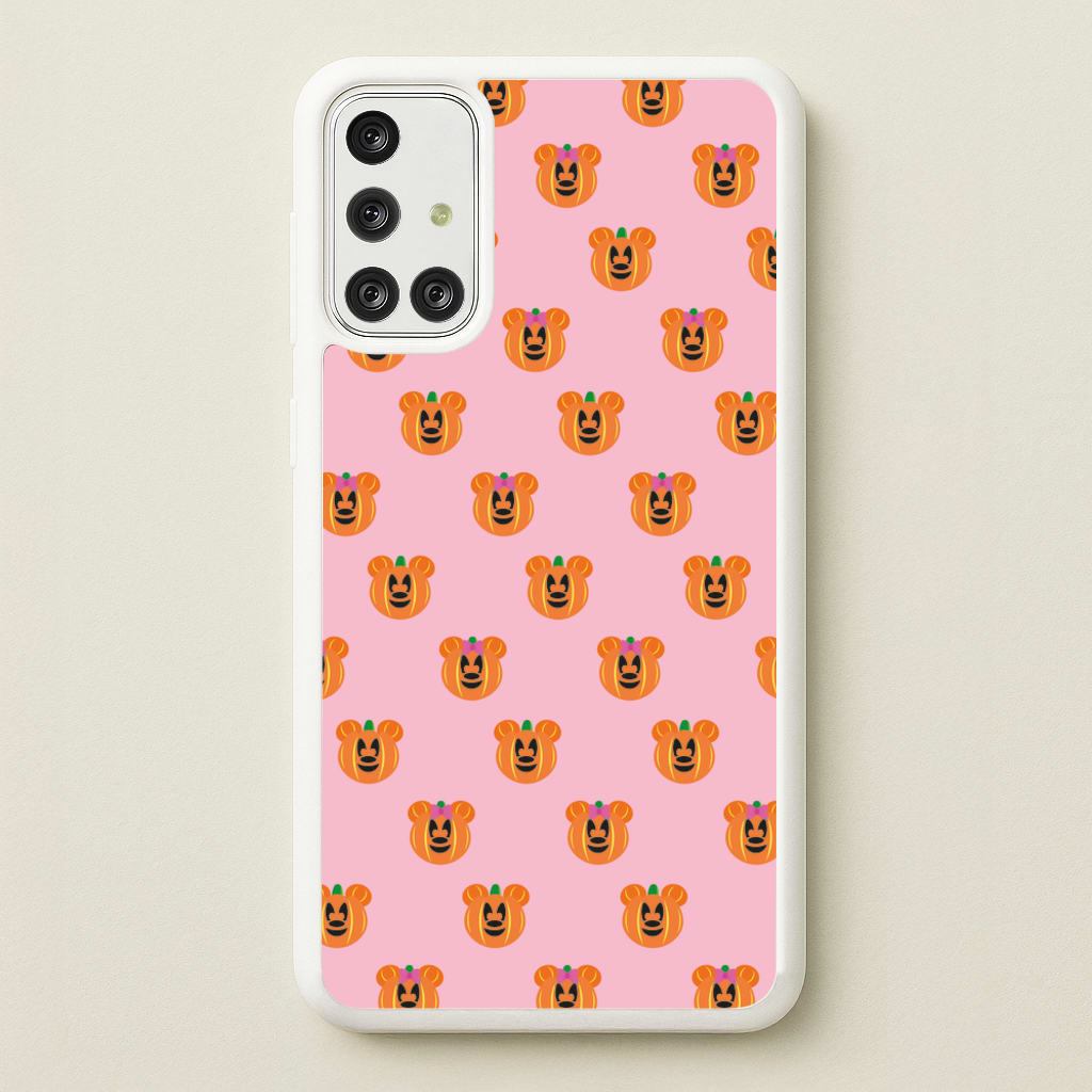 Female Mouse Pumpkin Pattern Halloween - Disney Halloween Phone Case for Galaxy A71