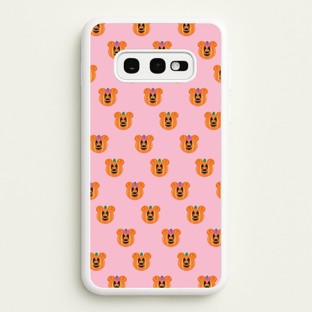 Female Mouse Pumpkin Pattern Halloween - Disney Halloween Phone Case for Galaxy S10e