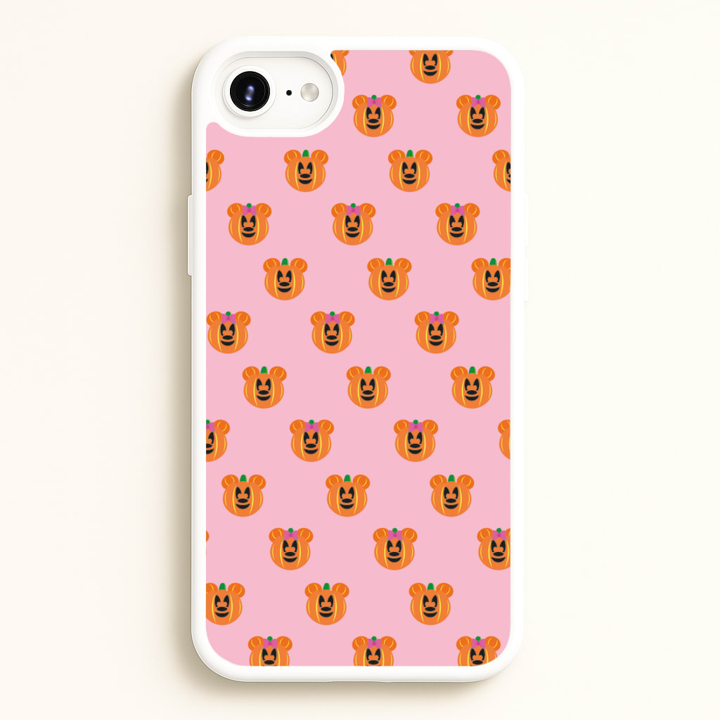 Female Mouse Pumpkin Pattern Halloween - Disney Halloween Phone Case for iPhone 6 / 7 / 8 / SE
