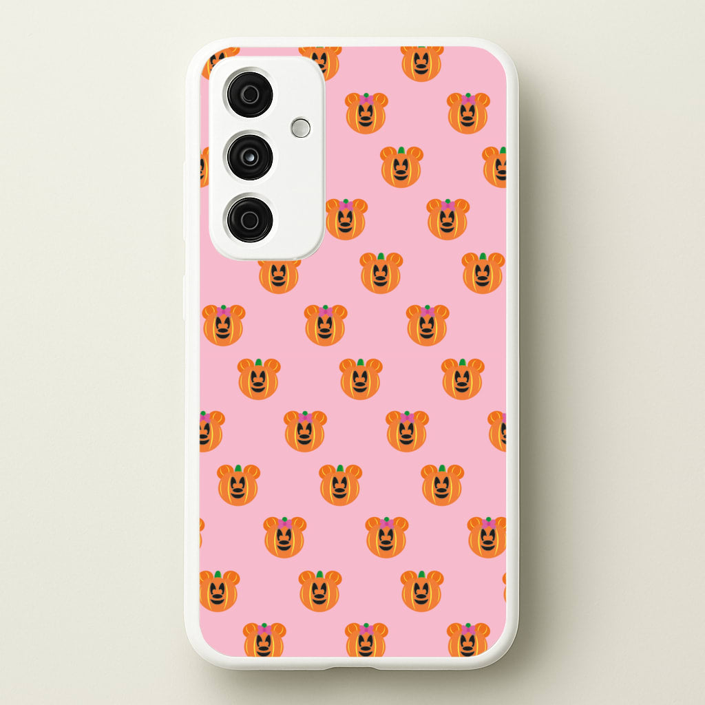 Female Mouse Pumpkin Pattern Halloween - Disney Halloween Phone Case for Galaxy A35