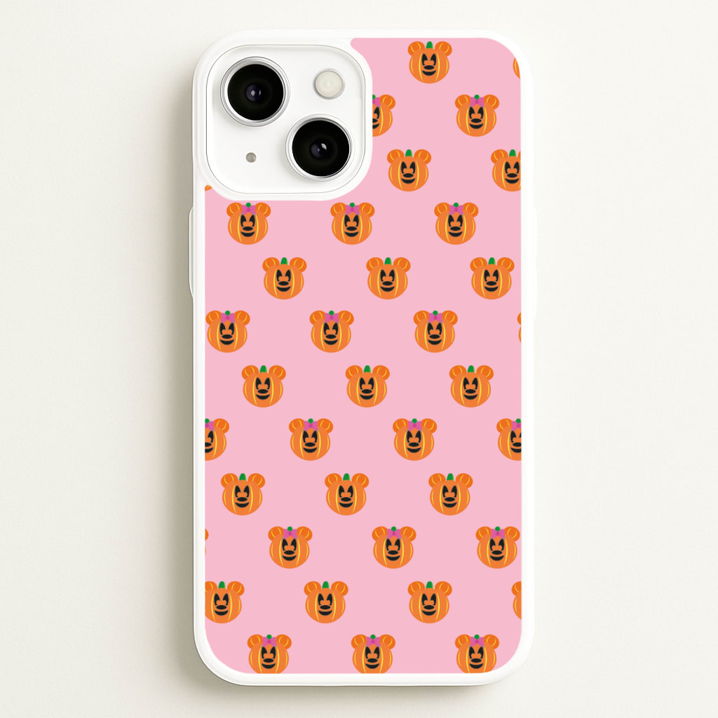Female Mouse Pumpkin Pattern Halloween - Disney Halloween Phone Case for iPhone 13 Mini