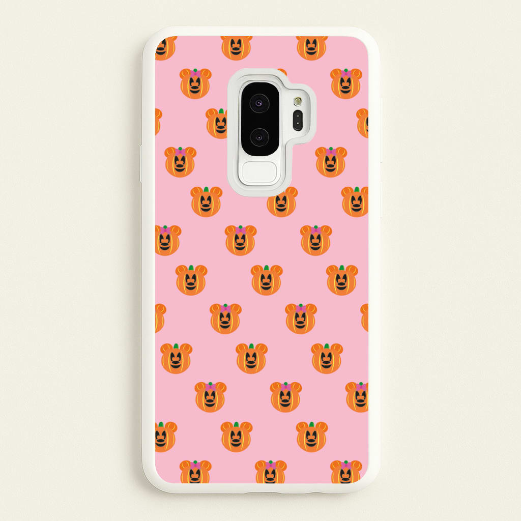 Female Mouse Pumpkin Pattern Halloween - Disney Halloween Phone Case for Galaxy S9 Plus