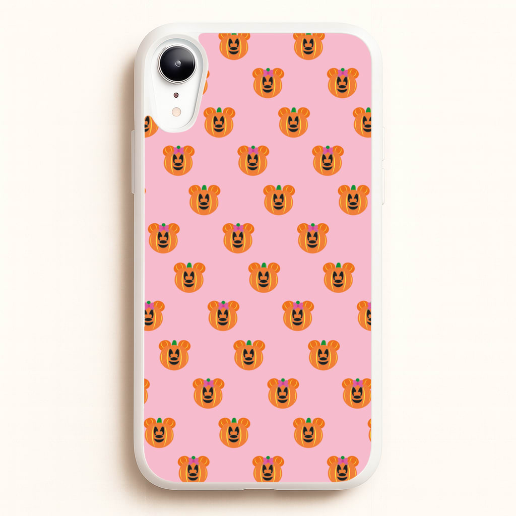 Female Mouse Pumpkin Pattern Halloween - Disney Halloween Phone Case for iPhone XR