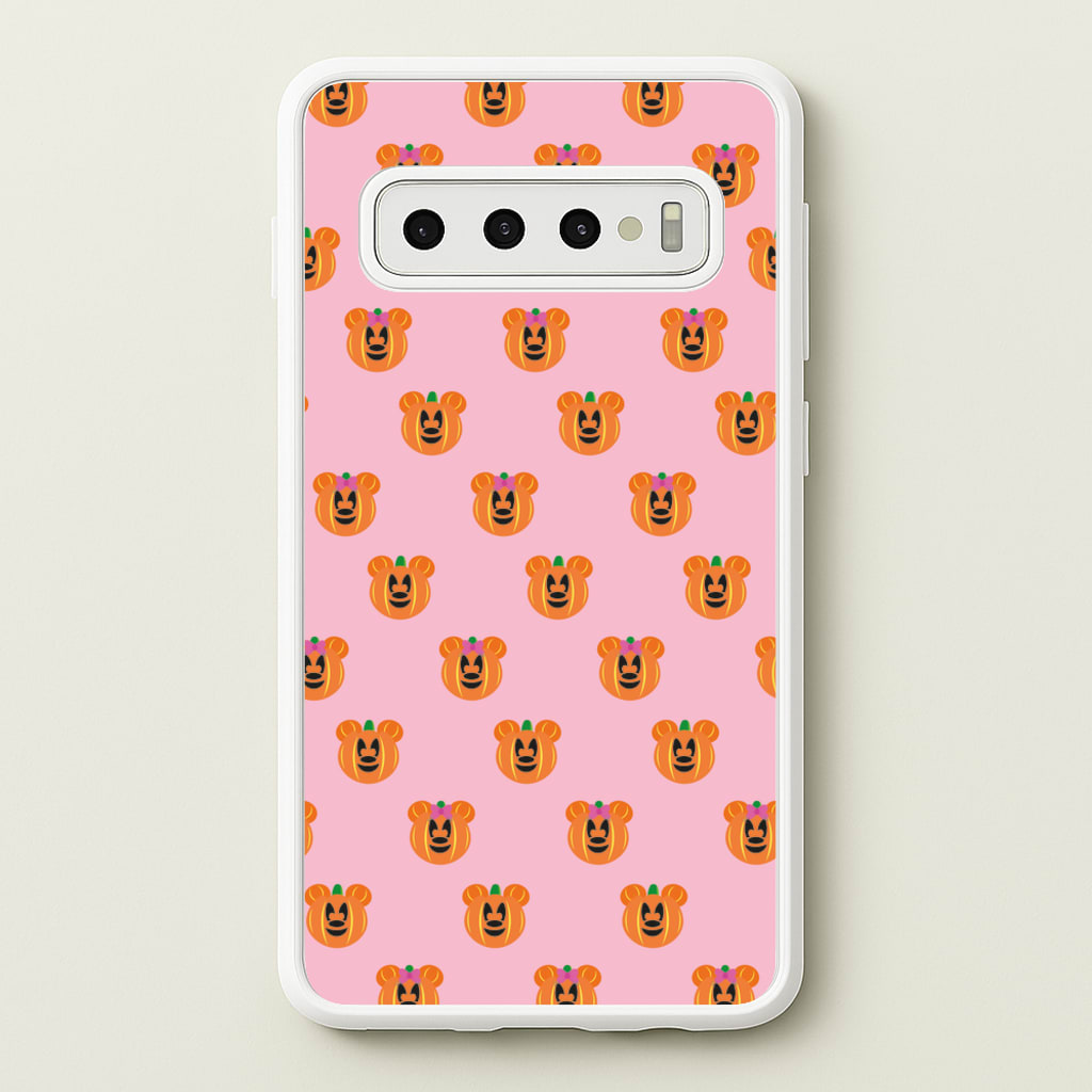Female Mouse Pumpkin Pattern Halloween - Disney Halloween Phone Case for Galaxy S10 Plus