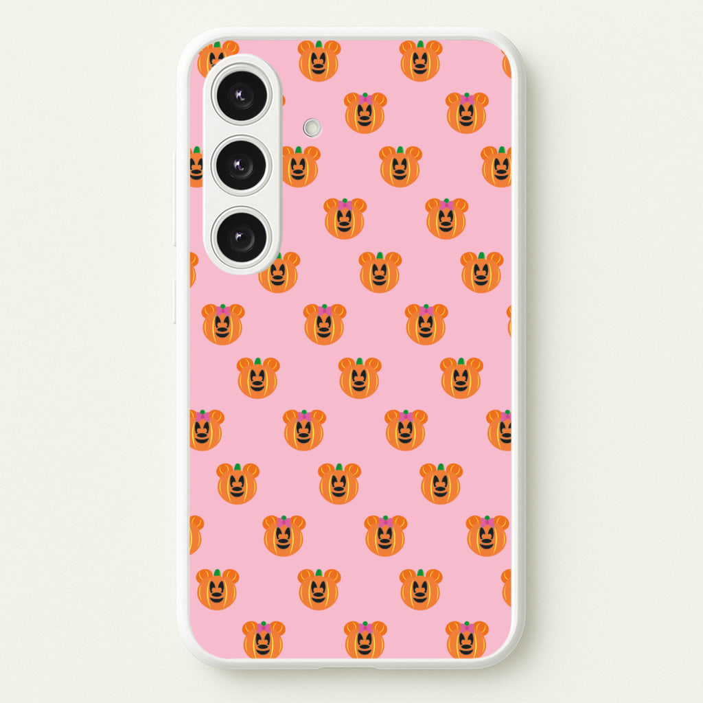 Female Mouse Pumpkin Pattern Halloween - Disney Halloween Phone Case for Galaxy S24FE