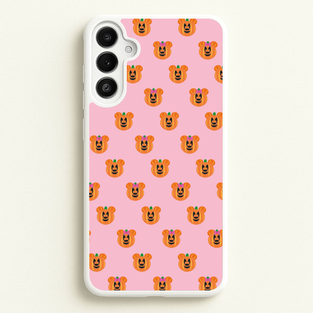 Female Mouse Pumpkin Pattern Halloween - Disney Halloween Phone Case for Galaxy A34
