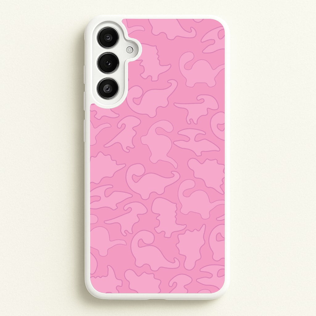 Pink Pattern - Dinosaurs - Dinosaurs Phone Case for Galaxy A34