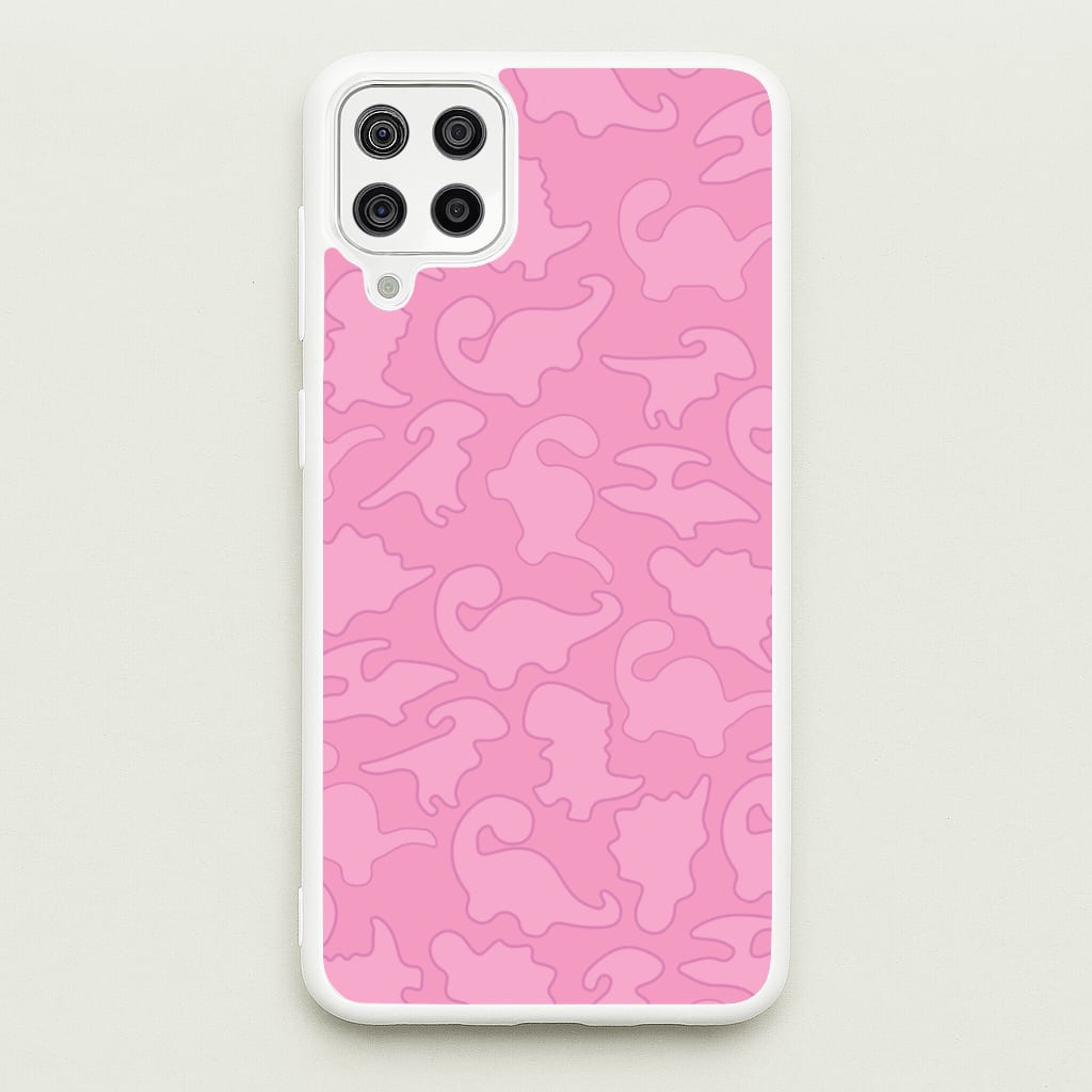 Pink Pattern - Dinosaurs - Dinosaurs Phone Case for Galaxy A12