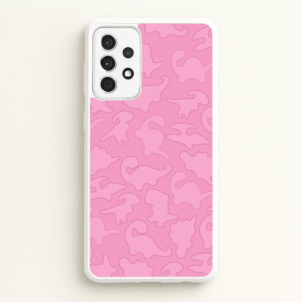 Pink Pattern - Dinosaurs - Dinosaurs Phone Case for Galaxy A52 / A52s