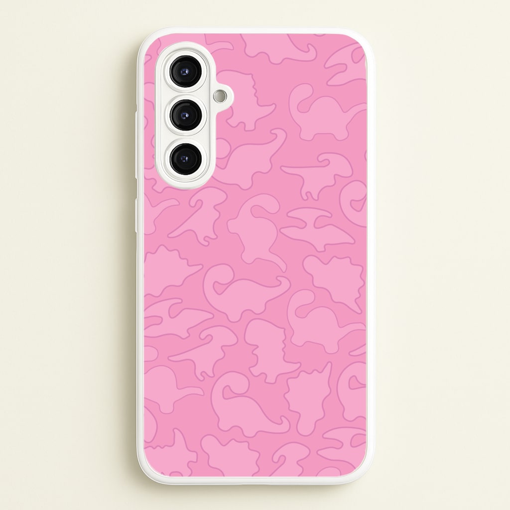 Pink Pattern - Dinosaurs - Dinosaurs Phone Case for Galaxy A16