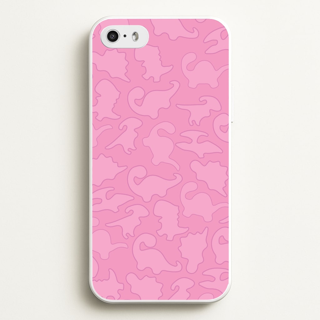 Pink Pattern - Dinosaurs - Dinosaurs Phone Case for iPhone 5 / 5s / SE 2016
