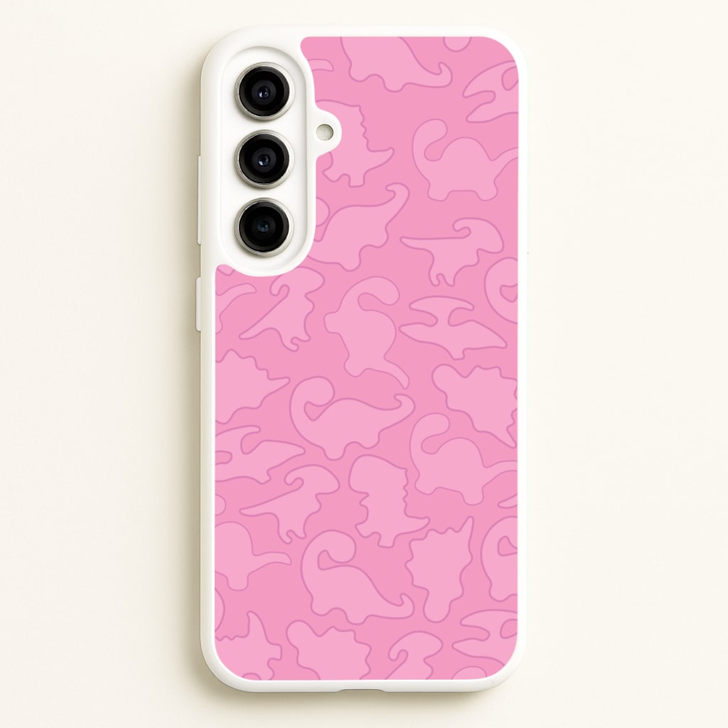 Pink Pattern - Dinosaurs - Dinosaurs Phone Case for Galaxy A56