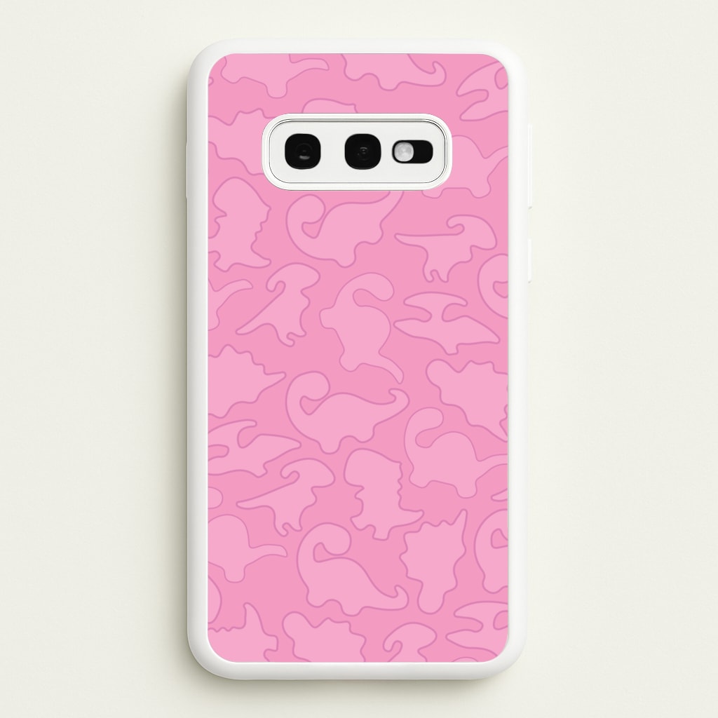 Pink Pattern - Dinosaurs - Dinosaurs Phone Case for Galaxy S10e