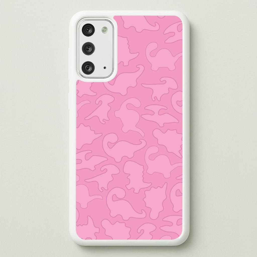 Pink Pattern - Dinosaurs - Dinosaurs Phone Case for Galaxy Note 20