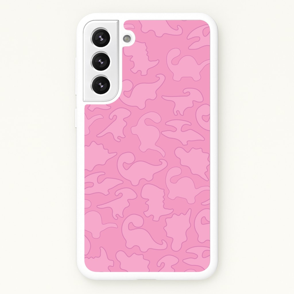 Pink Pattern - Dinosaurs - Dinosaurs Phone Case for Galaxy S21 Plus