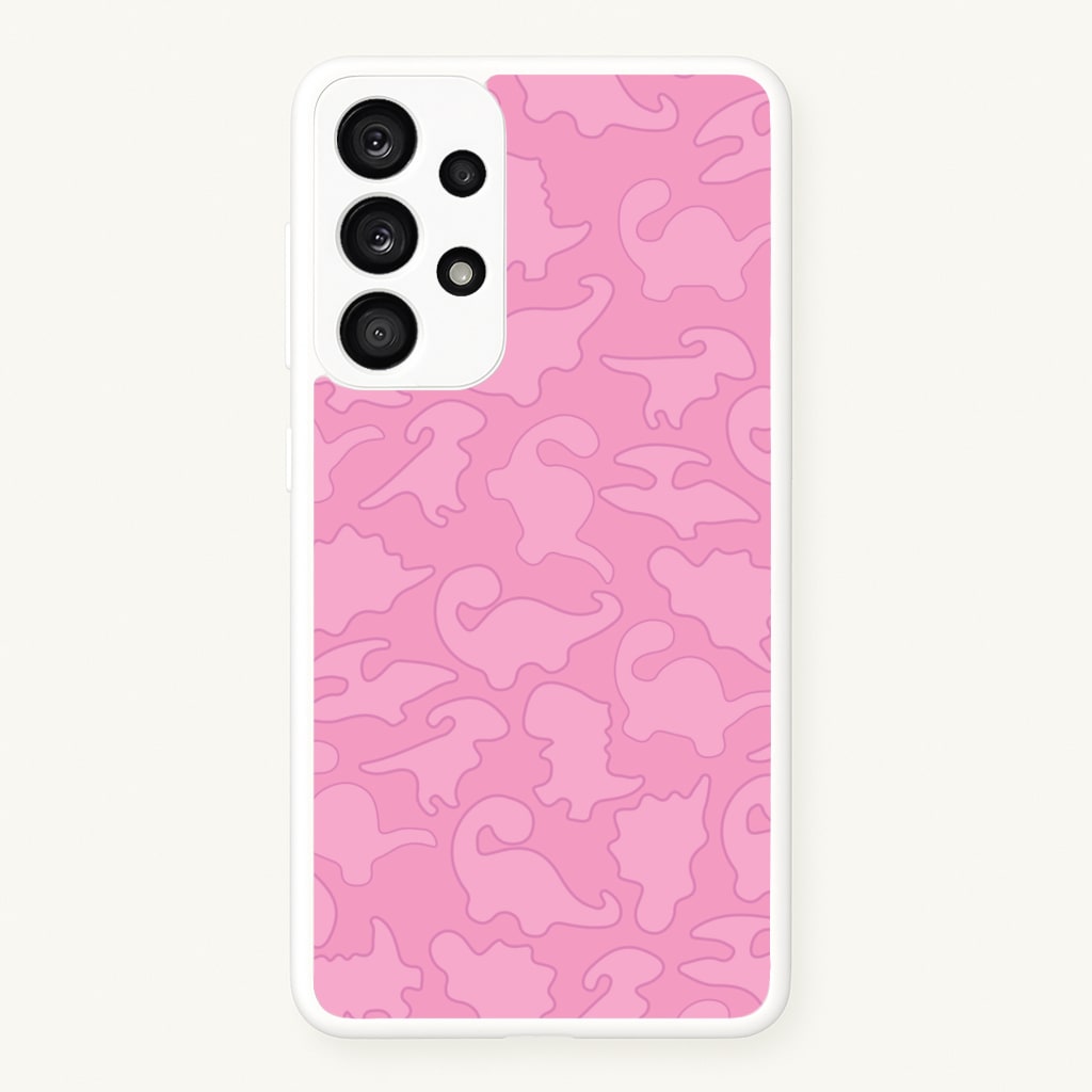Pink Pattern - Dinosaurs - Dinosaurs Phone Case for Galaxy A53