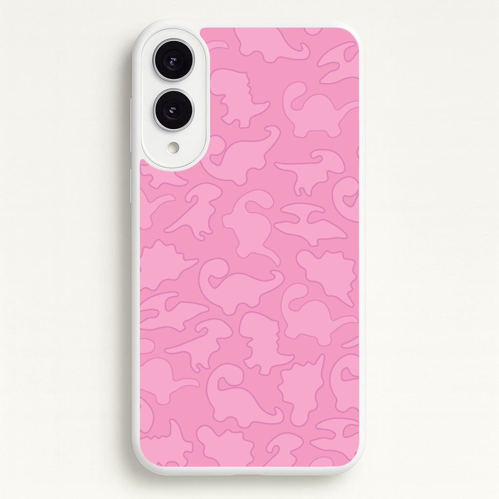 Pink Pattern - Dinosaurs - Dinosaurs Phone Case for Galaxy S25 Edge