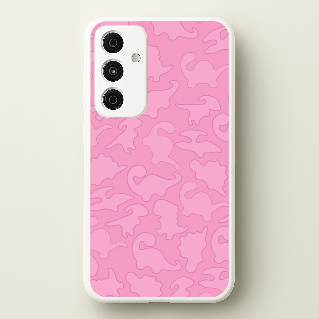 Pink Pattern - Dinosaurs - Dinosaurs Phone Case for Galaxy A55