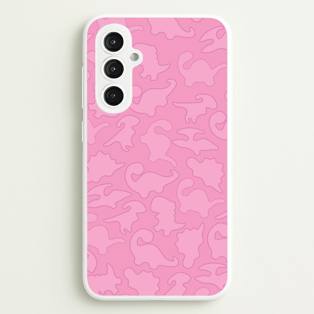 Pink Pattern - Dinosaurs - Dinosaurs Phone Case for Galaxy S23FE