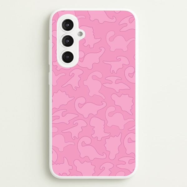 Pink Pattern - Dinosaurs - Dinosaurs Phone Case for Galaxy S23FE