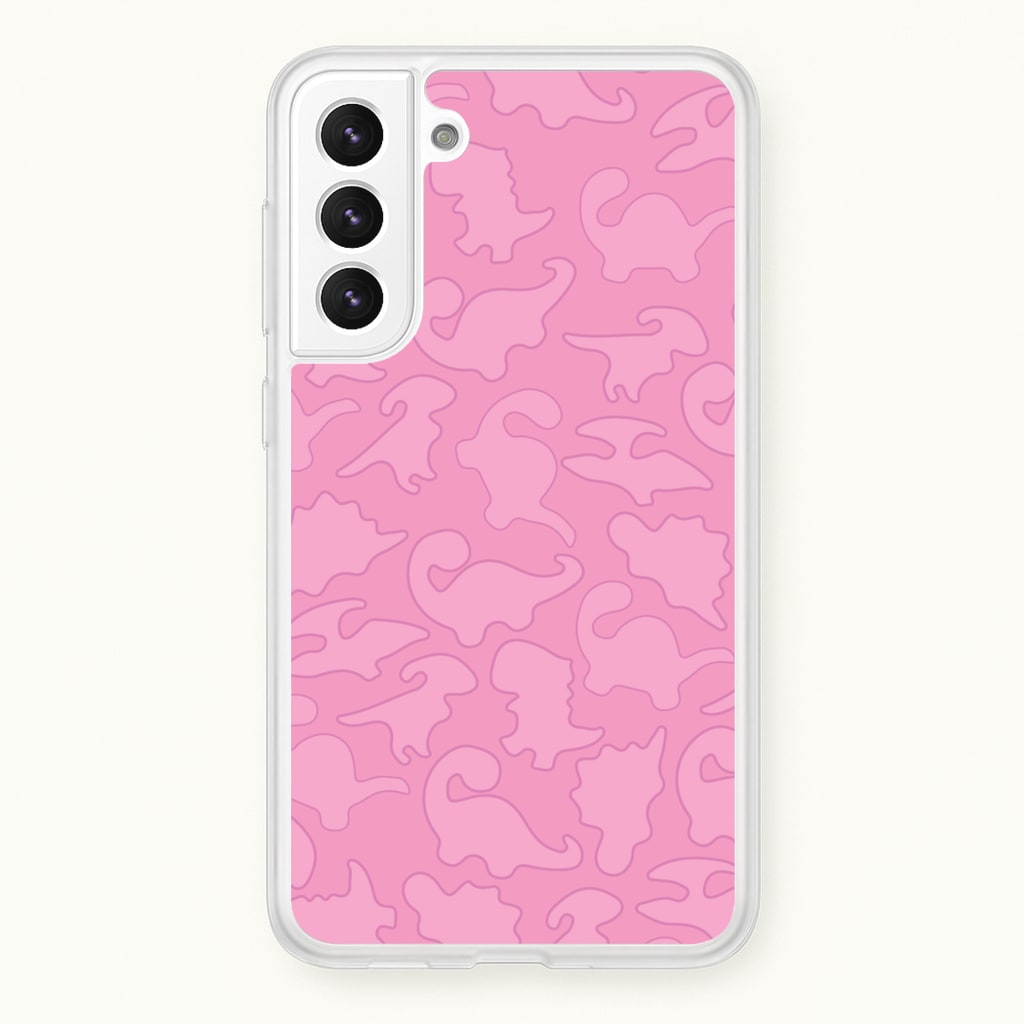 Pink Pattern - Dinosaurs - Dinosaurs Phone Case for Galaxy S22 Plus