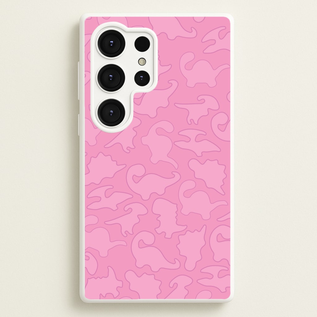 Pink Pattern - Dinosaurs - Dinosaurs Phone Case for Galaxy S25 Ultra