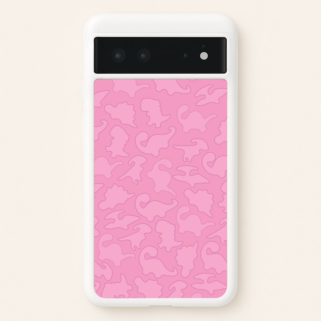 Pink Pattern - Dinosaurs - Dinosaurs Phone Case for Google Pixel 6