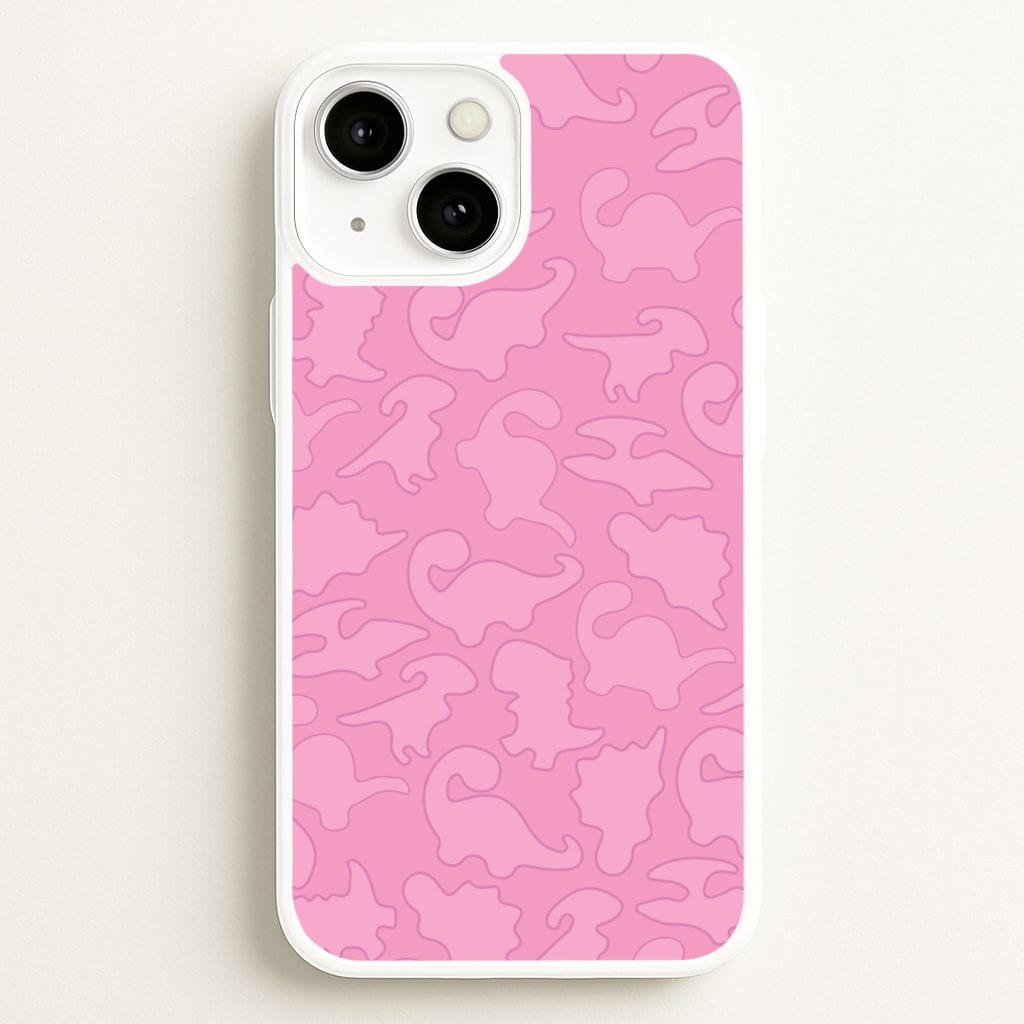 Pink Pattern - Dinosaurs - Dinosaurs Phone Case for iPhone 13 Mini