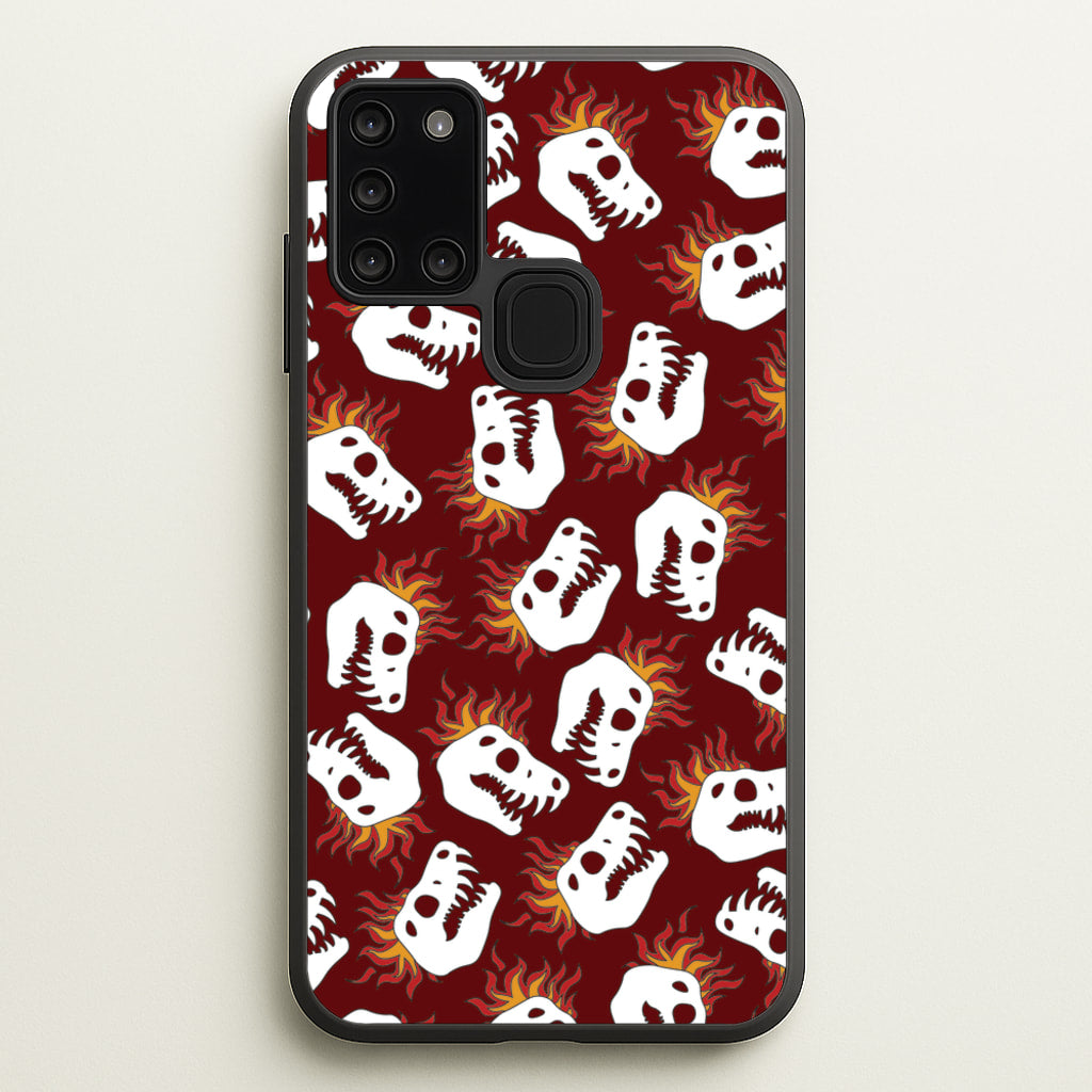 Bone Pattern - Dinosaurs - Dinosaurs Phone Case for Galaxy A21s