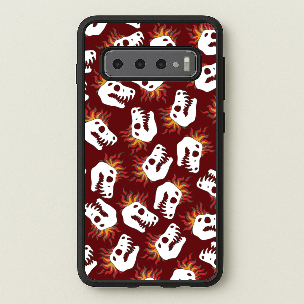 Bone Pattern - Dinosaurs - Dinosaurs Phone Case for Galaxy S10 Plus