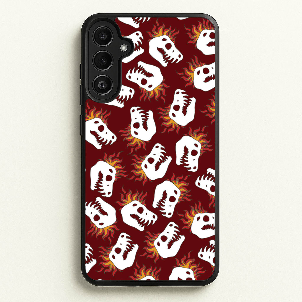 Bone Pattern - Dinosaurs - Dinosaurs Phone Case for Galaxy A34