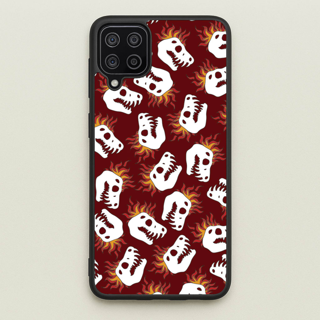 Bone Pattern - Dinosaurs - Dinosaurs Phone Case for Galaxy A12