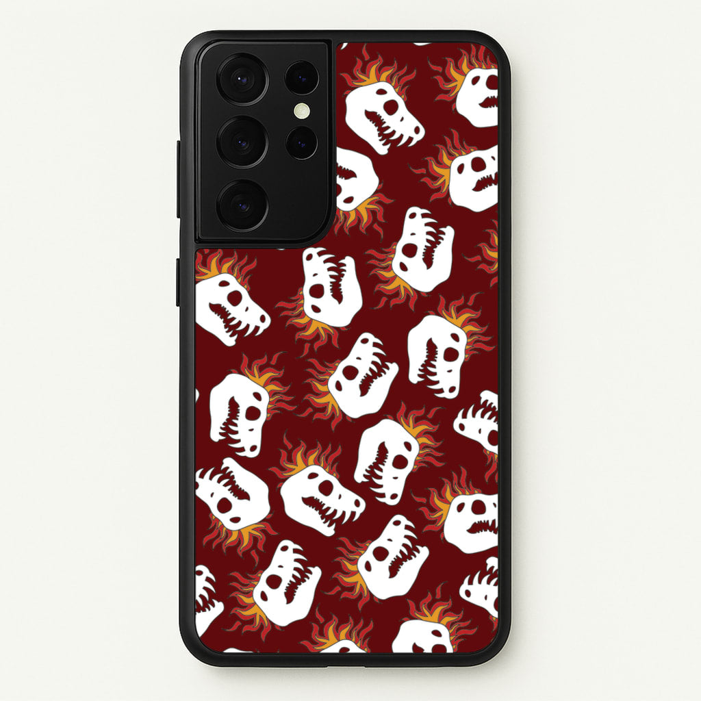 Bone Pattern - Dinosaurs - Dinosaurs Phone Case for Galaxy S21 Ultra