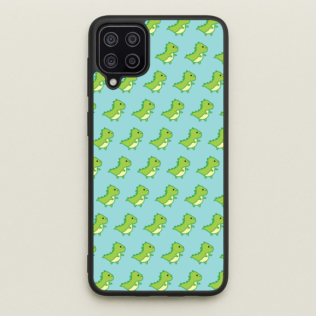 Green Dinosaurs Pattern - Dinosaurs - Dinosaurs Phone Case for Galaxy A12