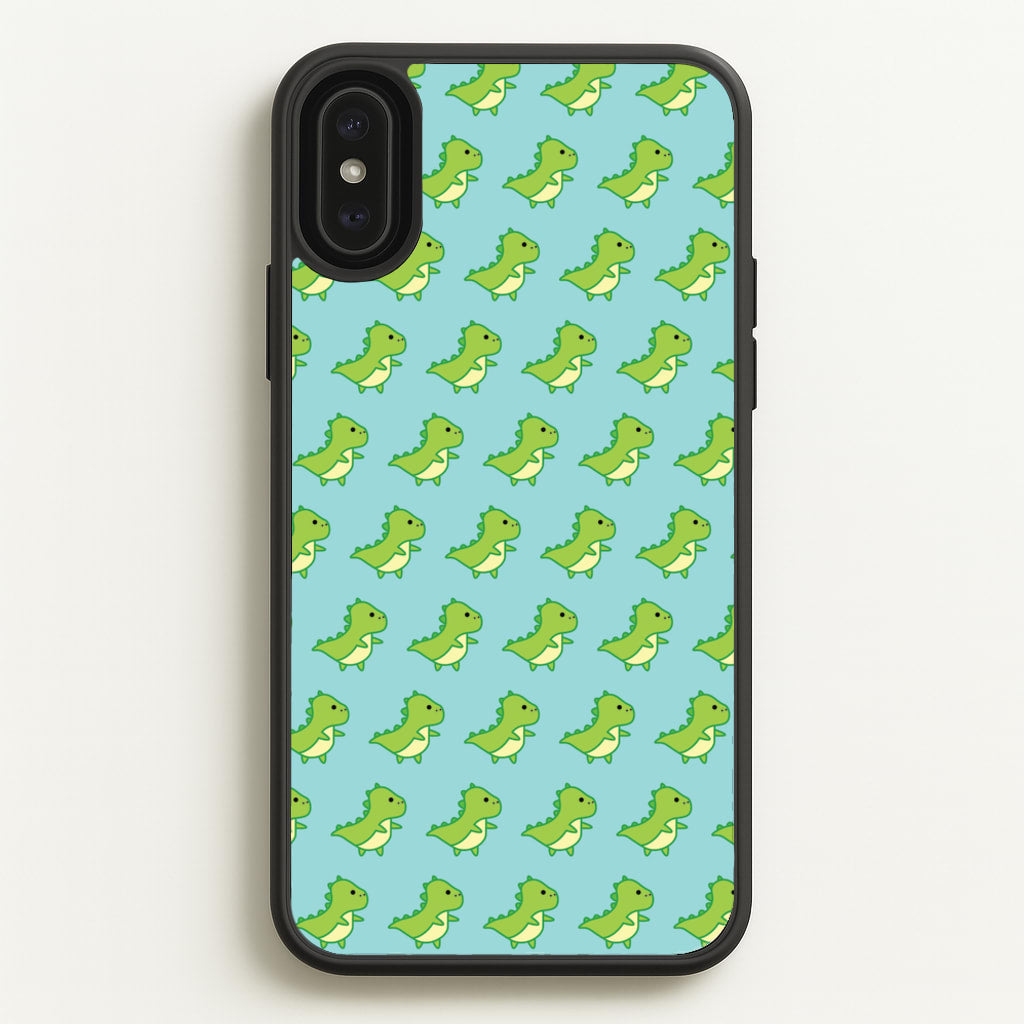 Green Dinosaurs Pattern - Dinosaurs - Dinosaurs Phone Case for iPhone XS Max