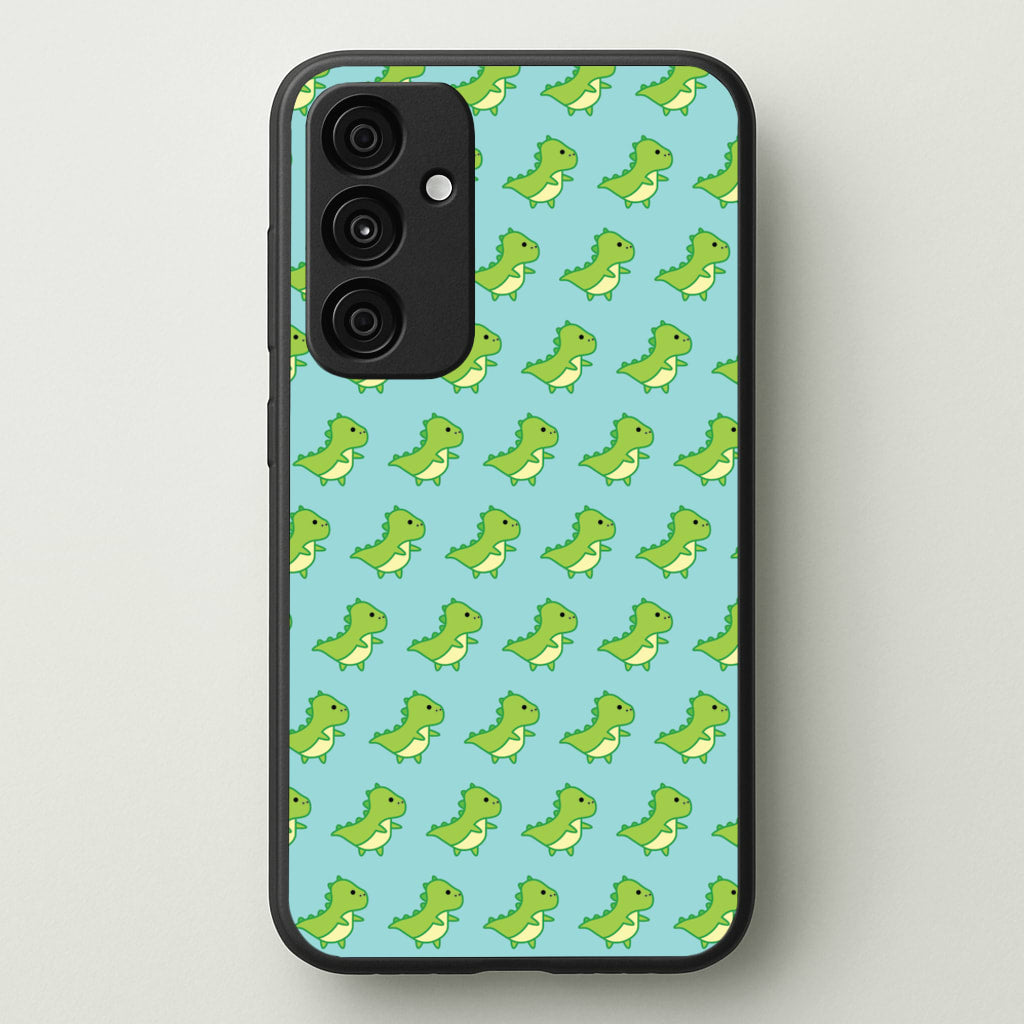Green Dinosaurs Pattern - Dinosaurs - Dinosaurs Phone Case for Galaxy A35