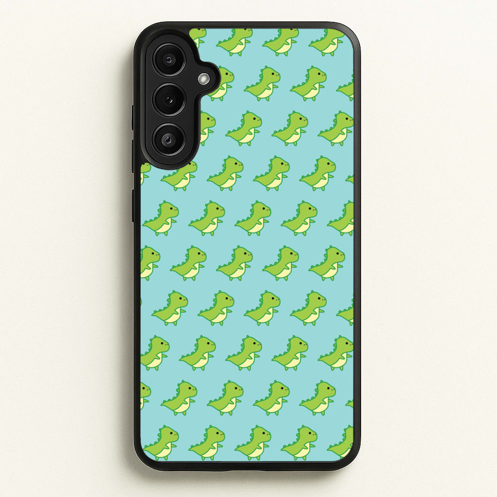 Green Dinosaurs Pattern - Dinosaurs - Dinosaurs Phone Case for Galaxy A36