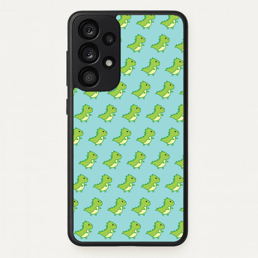 Green Dinosaurs Pattern - Dinosaurs - Dinosaurs Phone Case for Galaxy A53