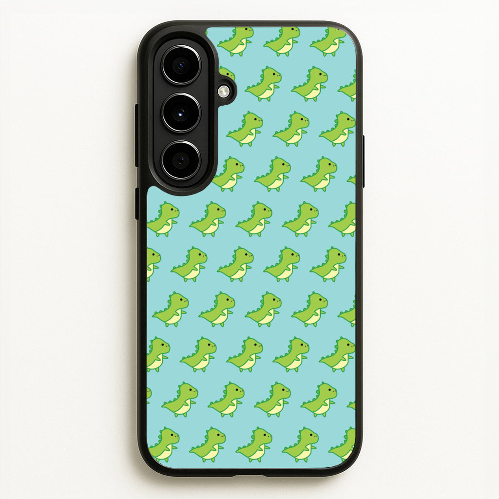 Green Dinosaurs Pattern - Dinosaurs - Dinosaurs Phone Case for Galaxy A56
