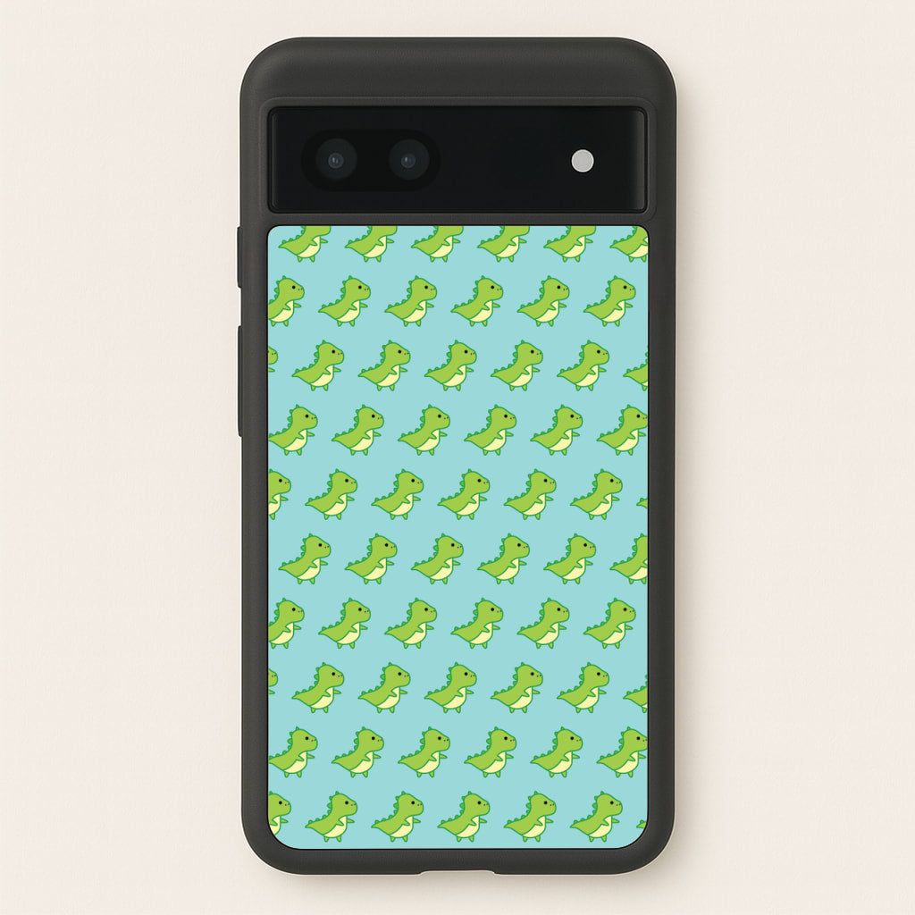 Green Dinosaurs Pattern - Dinosaurs - Dinosaurs Phone Case for Google Pixel 7a